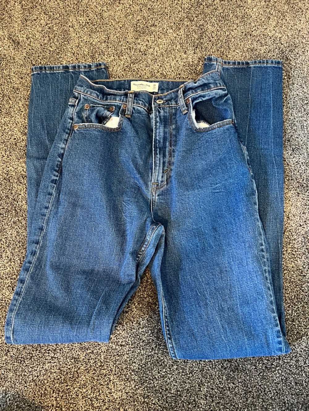 Abercrombie & Fitch Women's Slim Straight High Rise Jeans